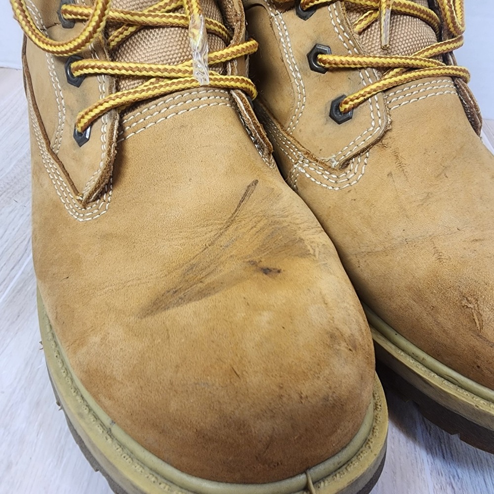 Brahma Mens Work Boots Size 9 Wheat Leather Waterproof Steel toe oil resistant - Picture 7 of 16